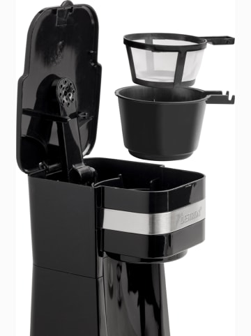 bESTRON Isoleer-koffiemachine "Breakfast Club" zwart/zilverkleurig - 420 ml
