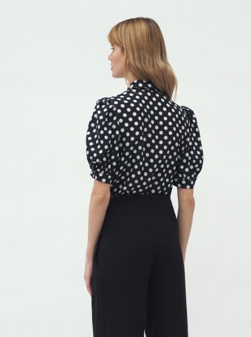 Nife Bluse in Schwarz/ Weiß