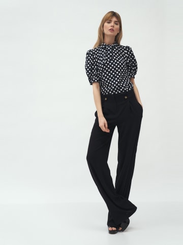 Nife Bluse in Schwarz/ Weiß