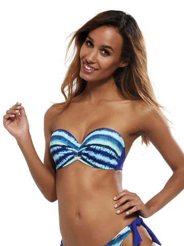 Kris Line Bikini-Oberteil "Hokkaido" in Blau/ Türkis