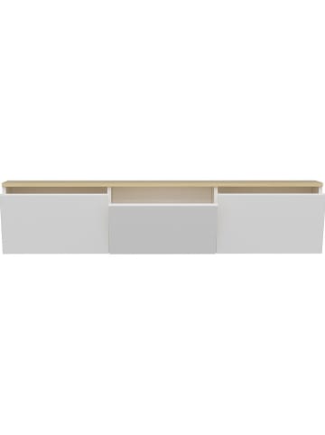 Scandinavia Concept TV-Regal "Neon" in Weiß/ Eiche - (B)160 x (H)35 x (T)32 cm