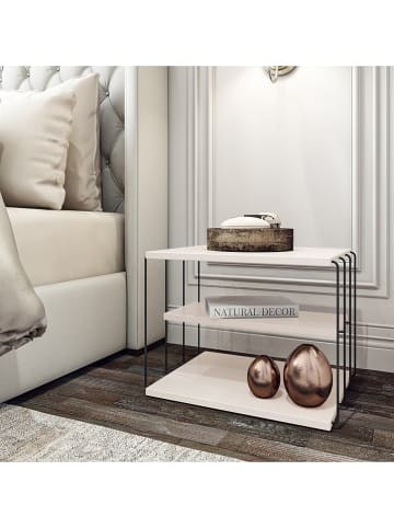 Scandinavia Concept Beistelltisch "Lifon" in Weiß/ Schwarz - (B)50 x (H)40 x (T)40 cm