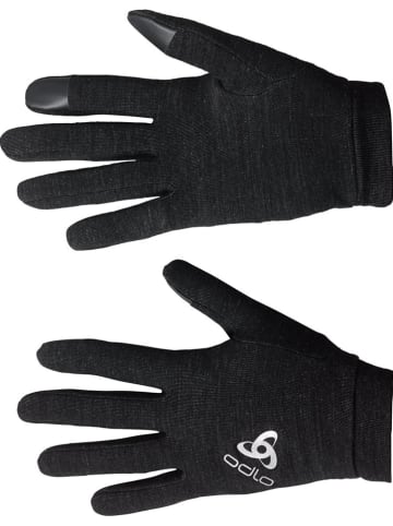 Odlo Rękawiczki funkcyjne "Natural + Warm" w kolorze czarnym