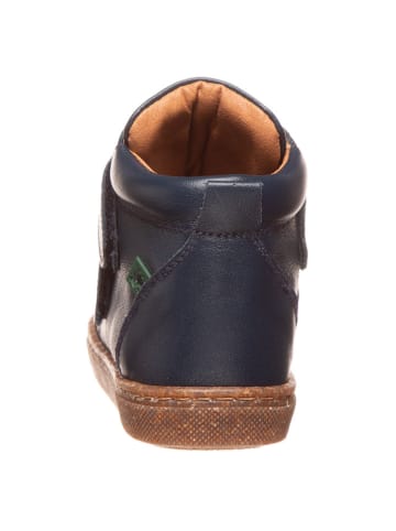 El Naturalista Leder-Sneakers "Helmet" in Dunkelblau