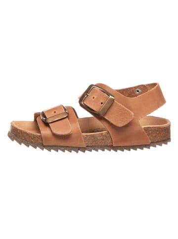 El Naturalista Leren sandalen camel