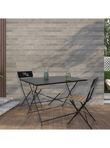 Garden Spirit Gartentisch in Schwarz - (B)110 x (H)70 x (T)71 cm