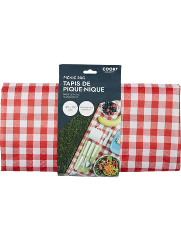 Garden Spirit Picknickmatte in Rot/ Weiß - (L)150 x (B)130 cm