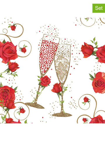 ppd 2-delige set: servetten "To Love" rood - 2x 20 stuks