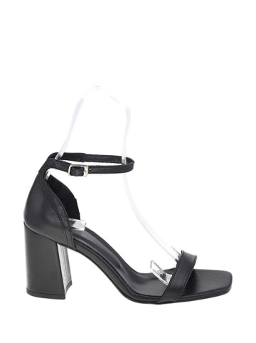 Lizza Shoes Leren haksandalen zwart