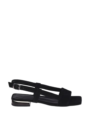 Lizza Shoes Leder-Sandalen in Schwarz