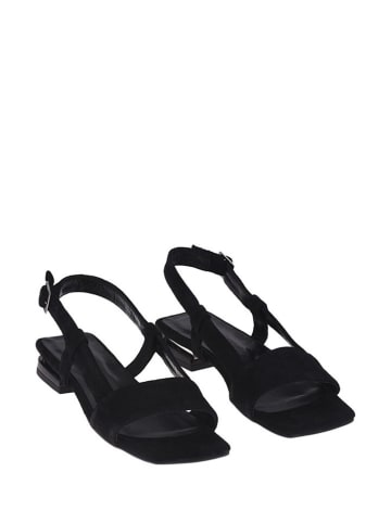 Lizza Shoes Leder-Sandalen in Schwarz
