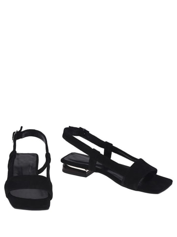Lizza Shoes Leder-Sandalen in Schwarz