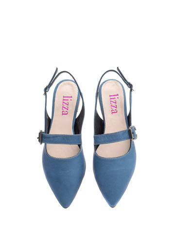 Lizza Shoes Leren ballerina's blauw