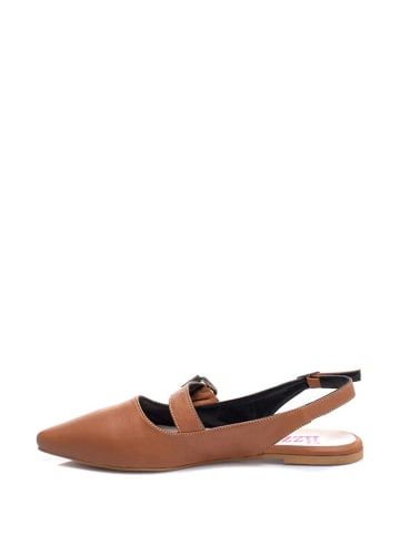 Lizza Shoes Leren ballerina's bruin