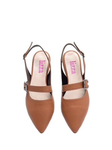 Lizza Shoes Leren ballerina's bruin
