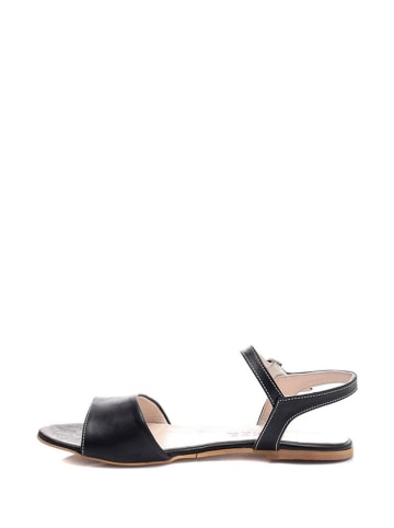 Lizza Shoes Leder-Sandalen in Schwarz