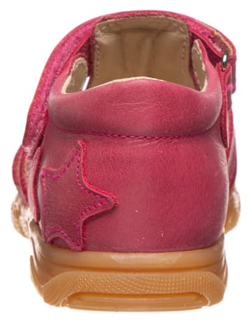 POM POM Leren enkelsandalen roze