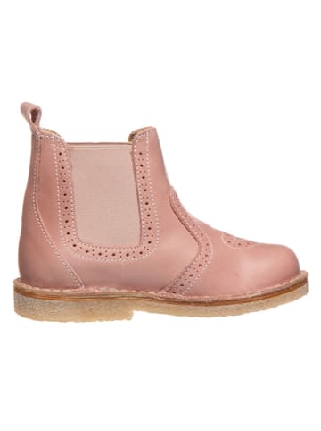 POM POM Leder-Chelsea-Boots in Rosa