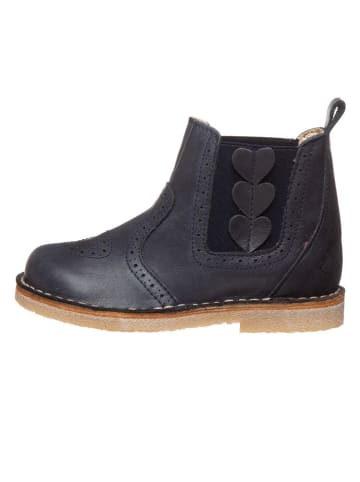 POM POM Leren chelseaboots donkerblauw