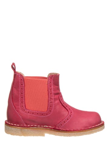 POM POM Leder-Chelsea-Boots in Pink