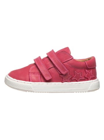 POM POM Leder-Sneakers in Pink