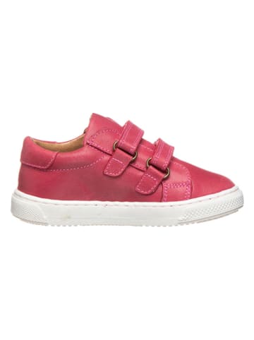 POM POM Leder-Sneakers in Pink