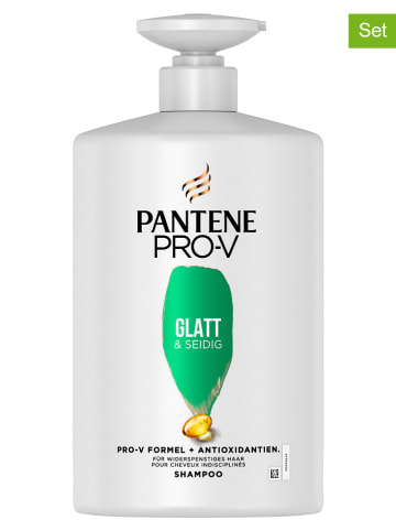 Pantene Pro-V 2er-Set: Shampoos "Glatt & Seidig", je 1000 ml