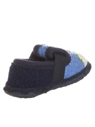kitz-pichler Filz-Hausschuhe "Julian" in blau/ bunt