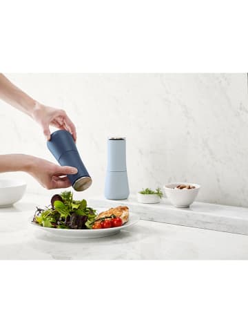 JosephJoseph 2er-Set: Salz- und Pfeffermühlen in Blau/ Hellblau - (H)16,5 x Ø 6,5 cm