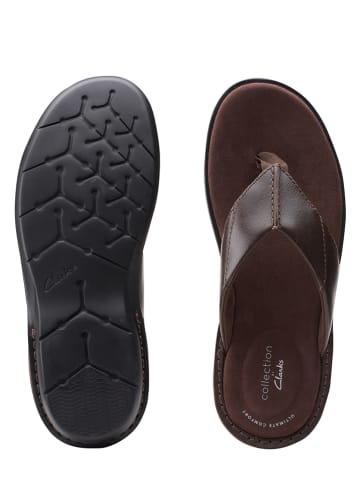 Clarks Leren slippers bruin goedkoop kopen | limango