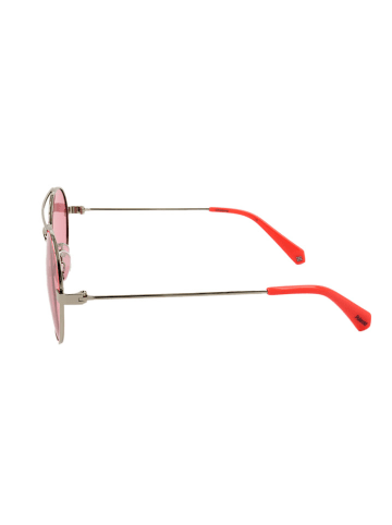 Polaroid Damskie okulary przeciwsłoneczne w kolorze srebrno-jasnoróżowym