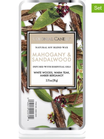 Colonial Candle Woski zapachowe (2 szt.) "Mahogany & Sandalwood" - 2 x 78 g