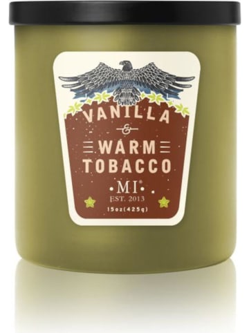Colonial Candle Geurkaars "Vanilla & Warm Tobacco" groen - 425 g