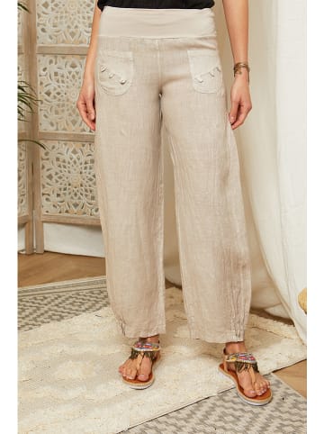 Lin Passion Leinen-Hose in Beige