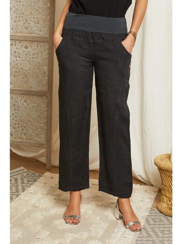 Lin Passion Leinen-Hose in Anthrazit