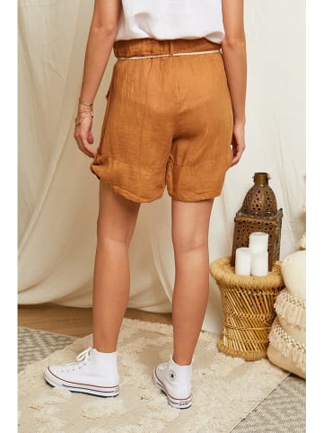 Lin Passion Linnen short camel