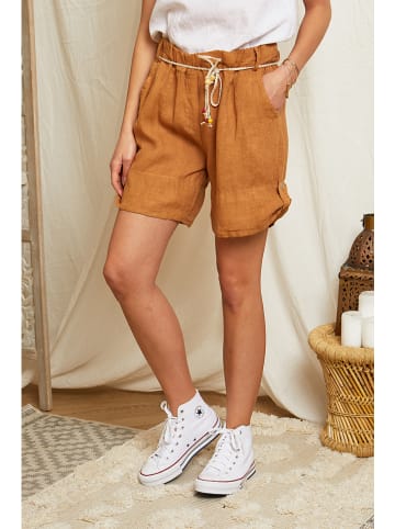 Lin Passion Linnen short camel