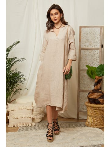 Lin Passion Leinen-Kleid in Beige