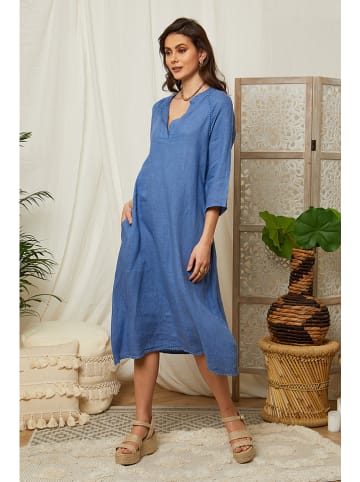 Lin Passion Linnen jurk blauw