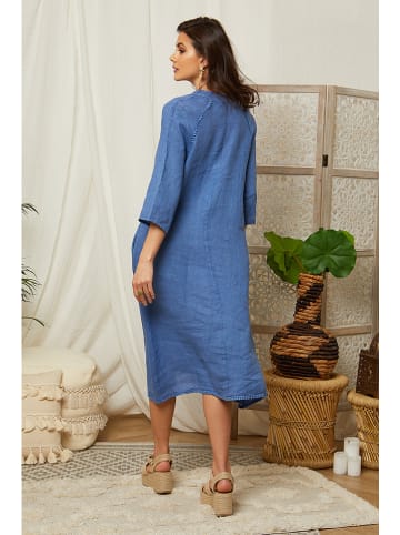 Lin Passion Linnen jurk blauw