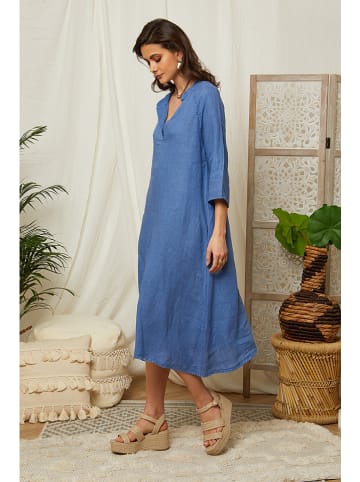 Lin Passion Linnen jurk blauw