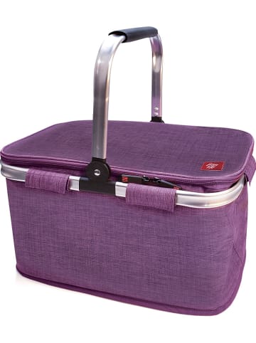 IRIS Isolier-Picknickkorb in Lila - (B)43 x (H)27 x (T)24 cm