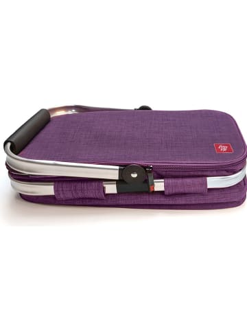 IRIS Isolier-Picknickkorb in Lila - (B)43 x (H)27 x (T)24 cm