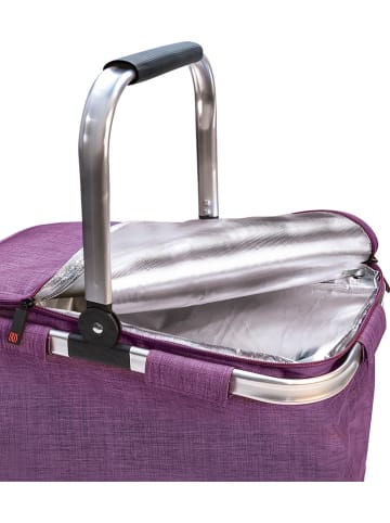 IRIS Isolier-Picknickkorb in Lila - (B)43 x (H)27 x (T)24 cm