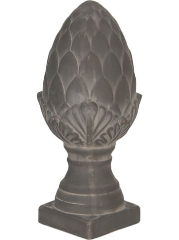 Clayre & Eef Decoratief object "Dennenappel" antraciet - (H)33 cm
