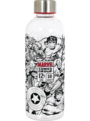 Stor Trinkflasche "Marvel" in Transparent/ Schwarz - 850 ml