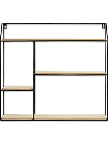 Lifa Living Wandmeubel "Valencia" zwart/naturel - (L)58 x (H)52 cm