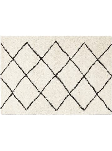 Lifa Living Kurzflor-Teppich in Creme/ Schwarz