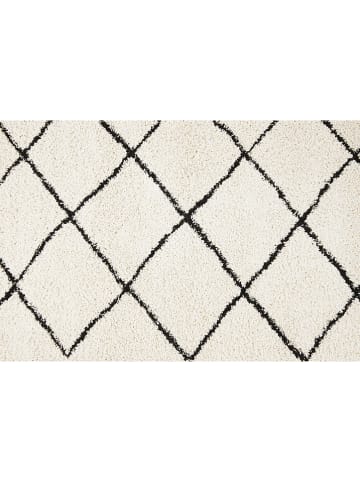 Lifa Living Kurzflor-Teppich in Creme/ Schwarz