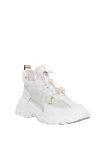 Patrizia Pepe Sneakersy w kolorze złoto-białym